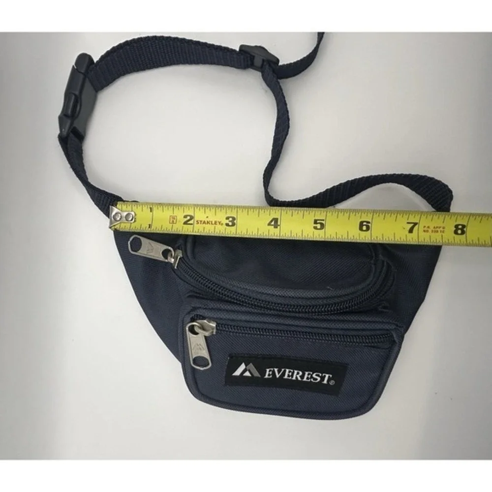 Youth Everest Waist Fanny Pack Blue Double Pocket Unisex‎